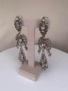 Antique silver and gold earrings with ‘Minas-Novas’ (quartz), Portuguese