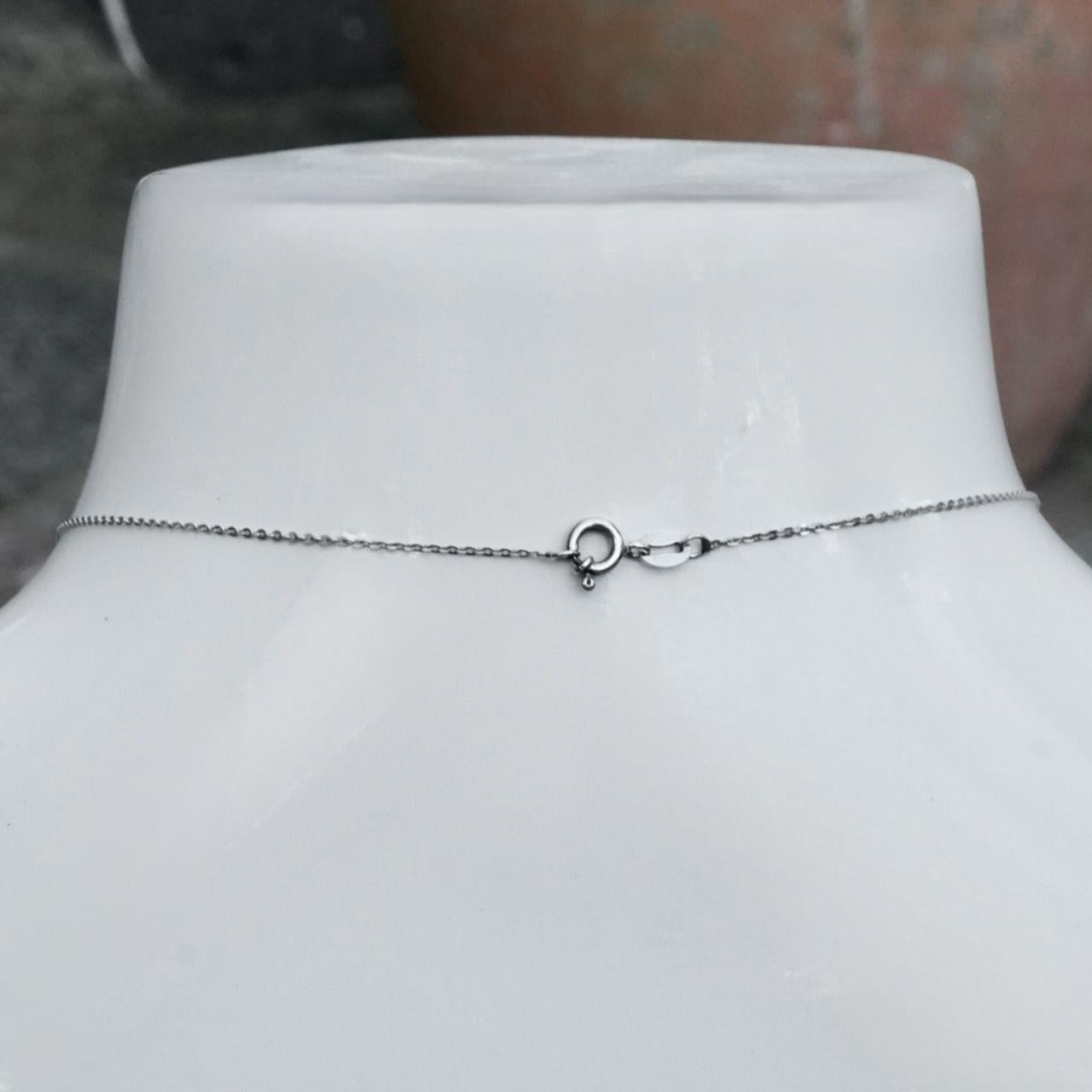 Ciondolo a cuore in argento antico e turchese e catena in argento sterling in vendita 2