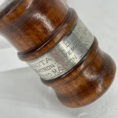 Antique Silver and Wooden Presentation Judge's Gavel, circa 1960s