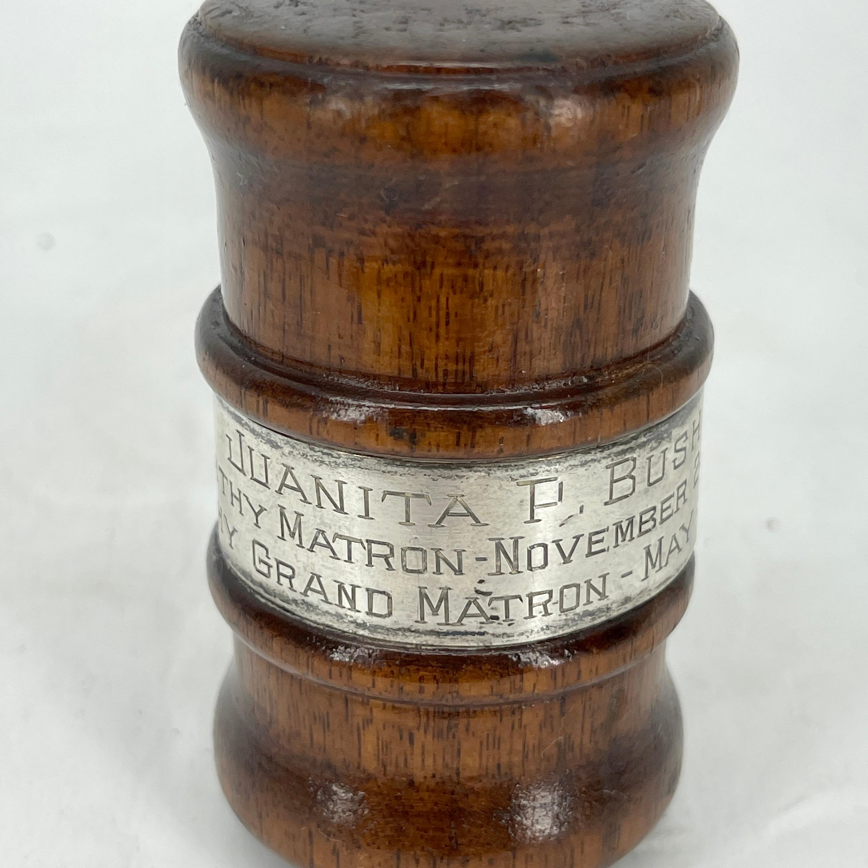 Hand-Crafted Antique Silver and Wooden Presentation Judge's Gavel, circa 1960s For Sale