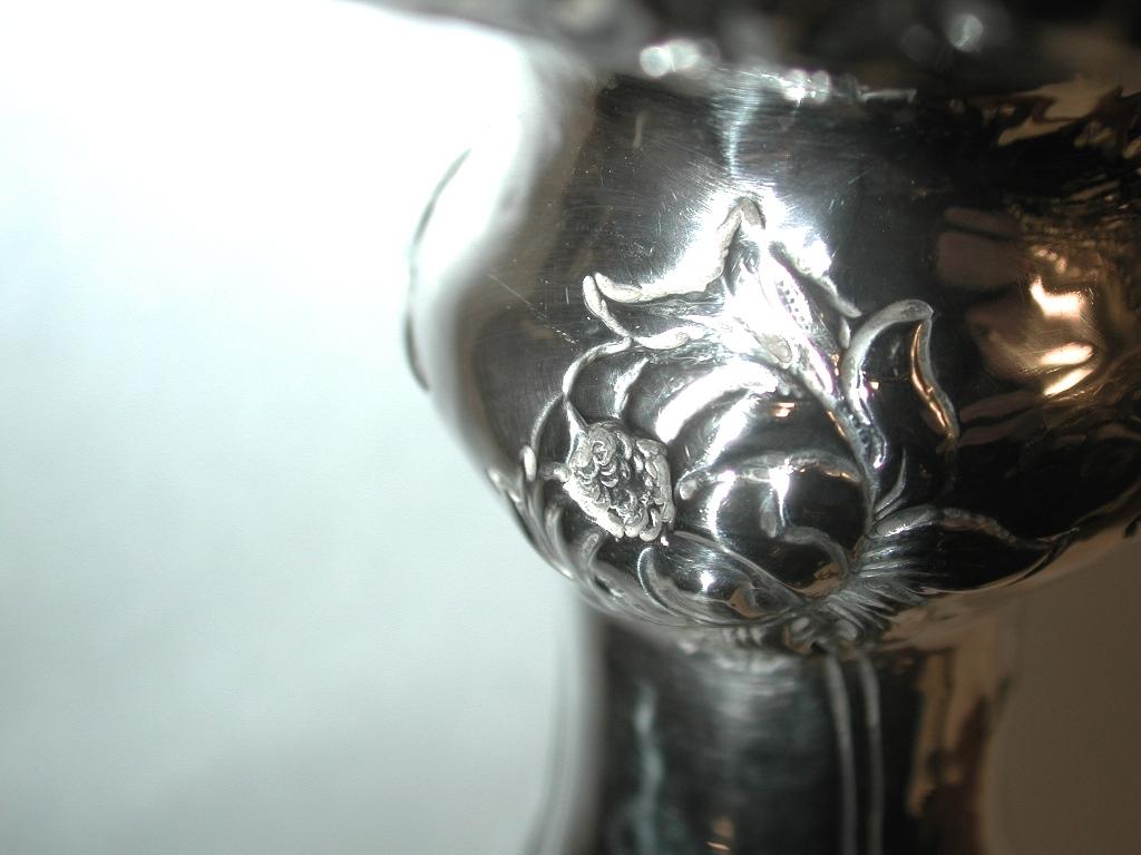 Early 20th Century Antique Silver Art Nouveau Vase, Made in Chester, 1907