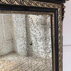 Antique Silver Backed Mantle Mirror, 1800s