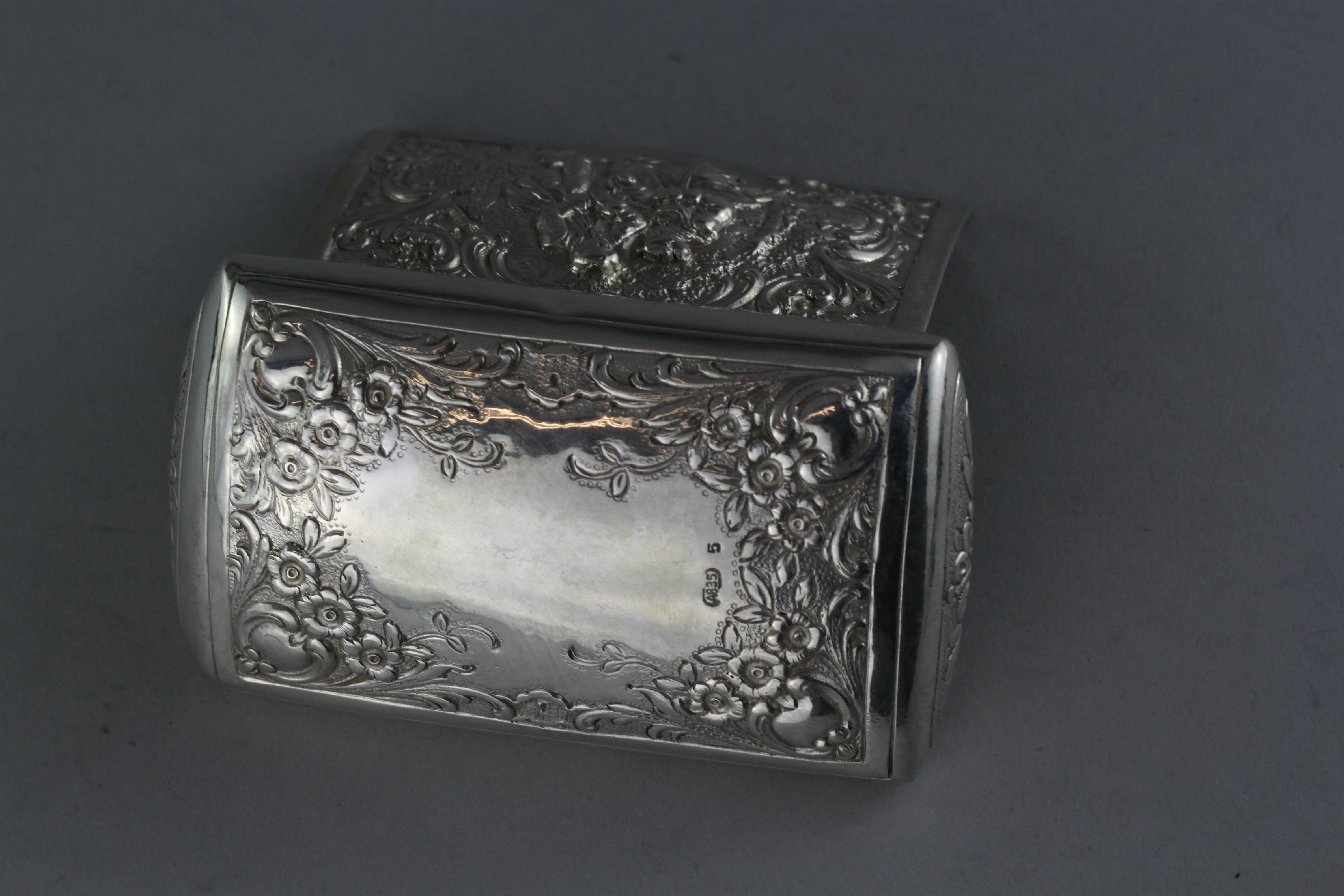 Antique Silver Belgian Early 20th Century Snuff Box 5