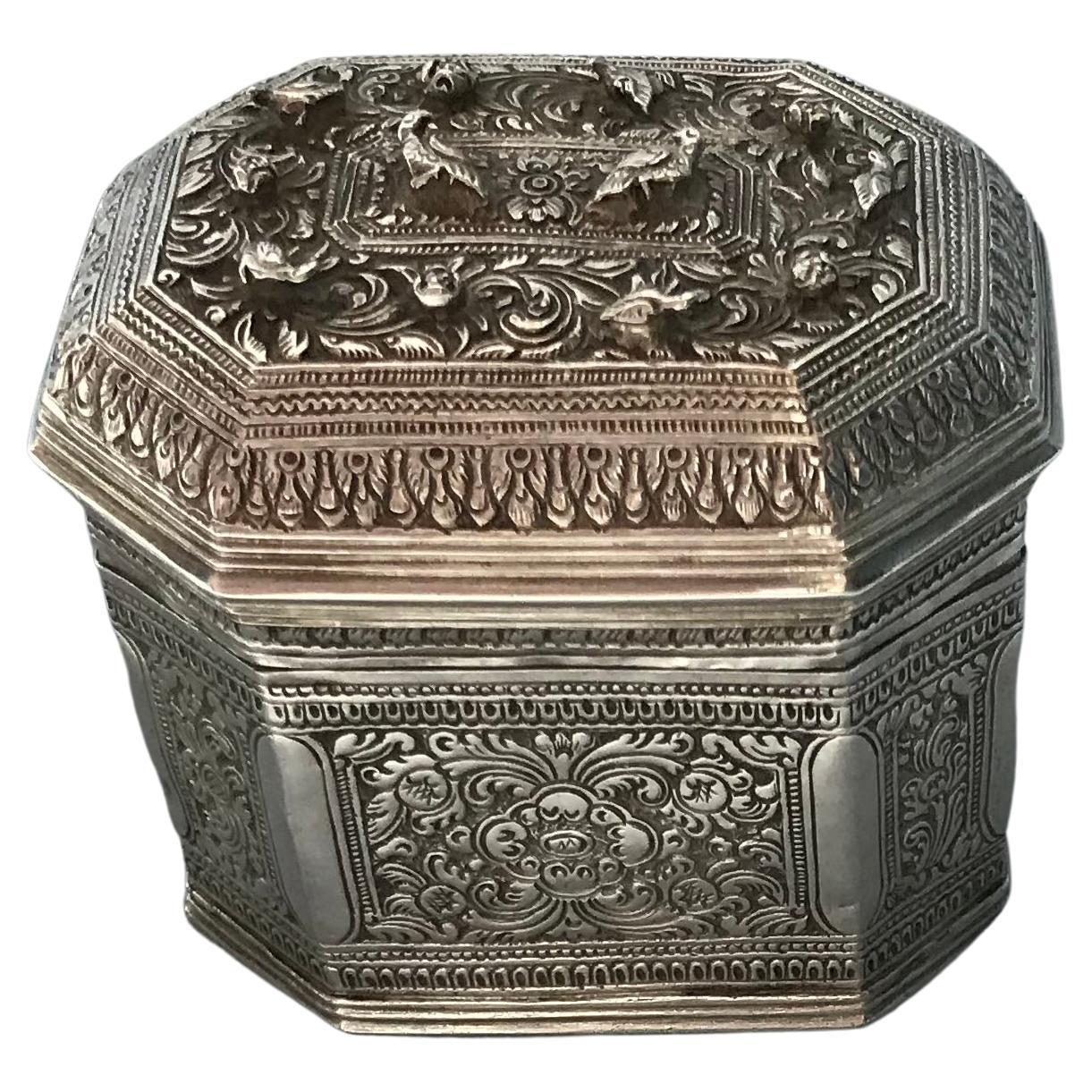 Antique Silver Betel Box Laotian Silver Lao Laos South East Asian Antiques Gifts