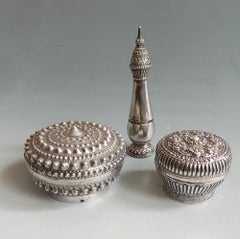 Antike Silber Betel Boxen Set Laotisch Laos Südostasiatisch Antiquitäten Geschenke