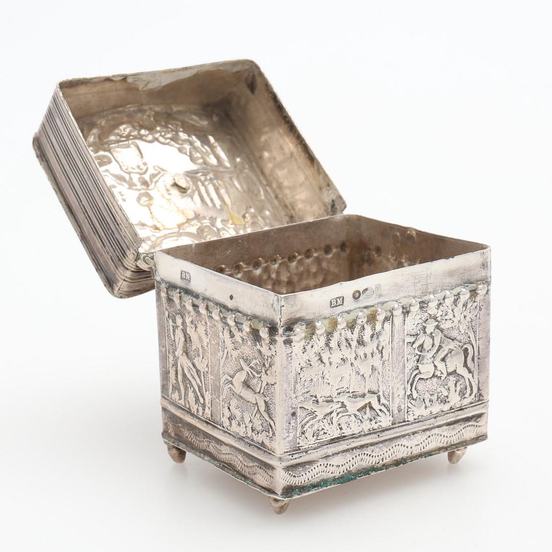 Spanish Antique Silver BOX Decorative Box, Sterling Silver Jewllery Box Home Decor For Sale