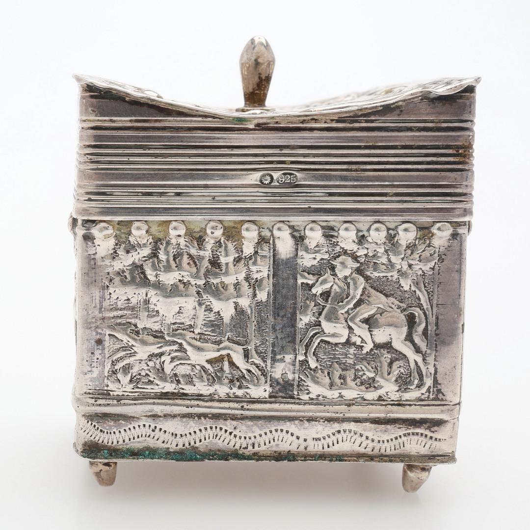 Gold Plate Antique Silver BOX Decorative Box, Sterling Silver Jewllery Box Home Decor For Sale