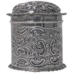 Antique Silver Caddy Box, London 1898, Mappin & Webb