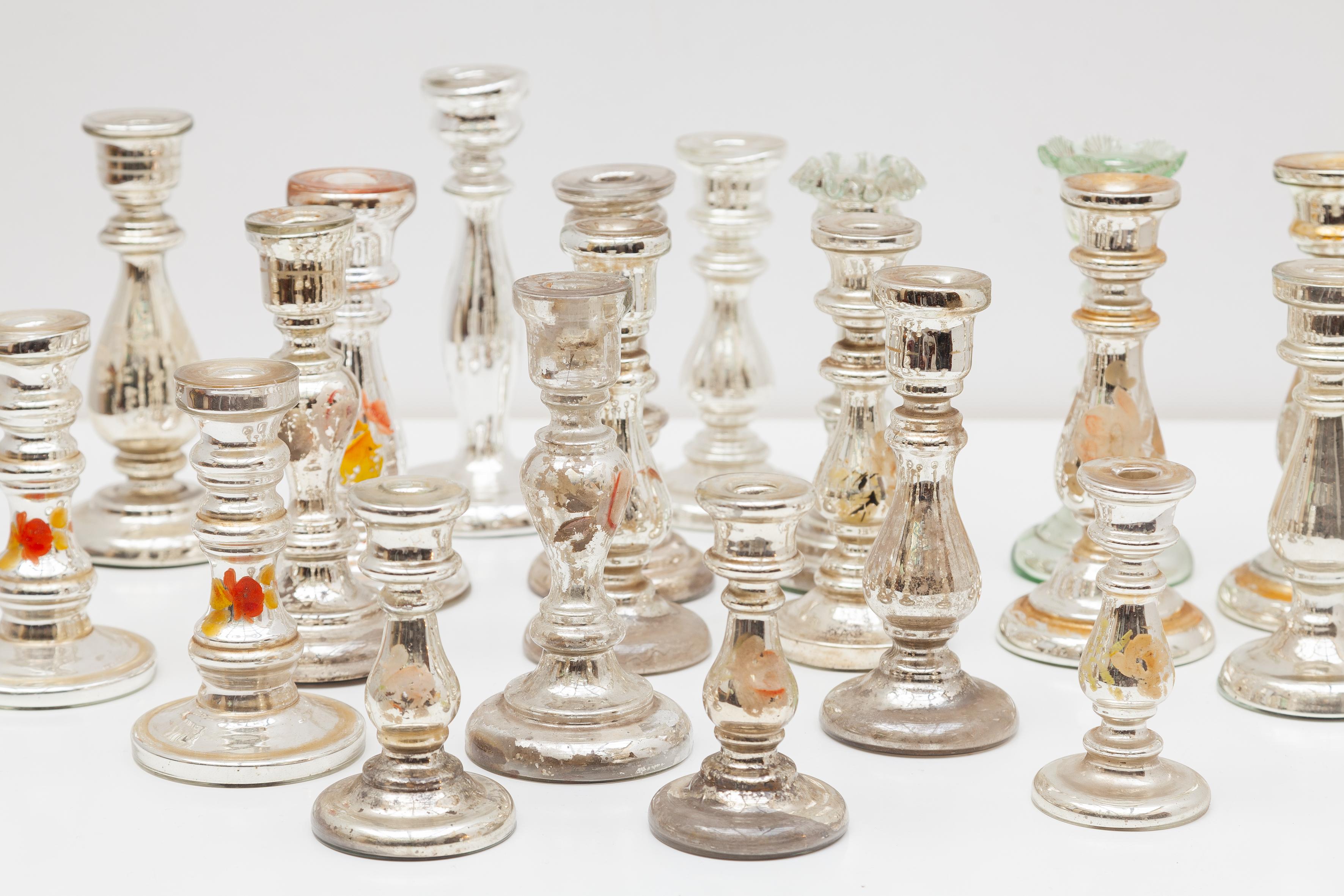 Belga Antico set di candelabri d'argento da 20 pezzi ' Farmer Silver', XIX secolo in vendita