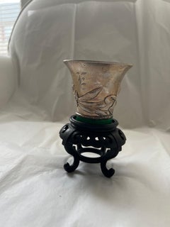 Antiguo vaso de plata para velas Galt Vintage Estate Decoración clásica Menaje de cocina