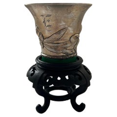 Antique argent Candle Goblet Galt Vintage Estate Classic Decoration Kitchenware