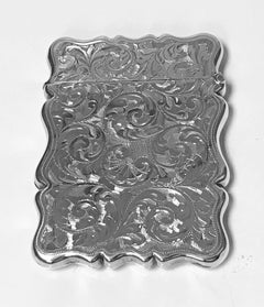 Antique Silver Card Case, Birmingham 1906, Joseph Gloster
