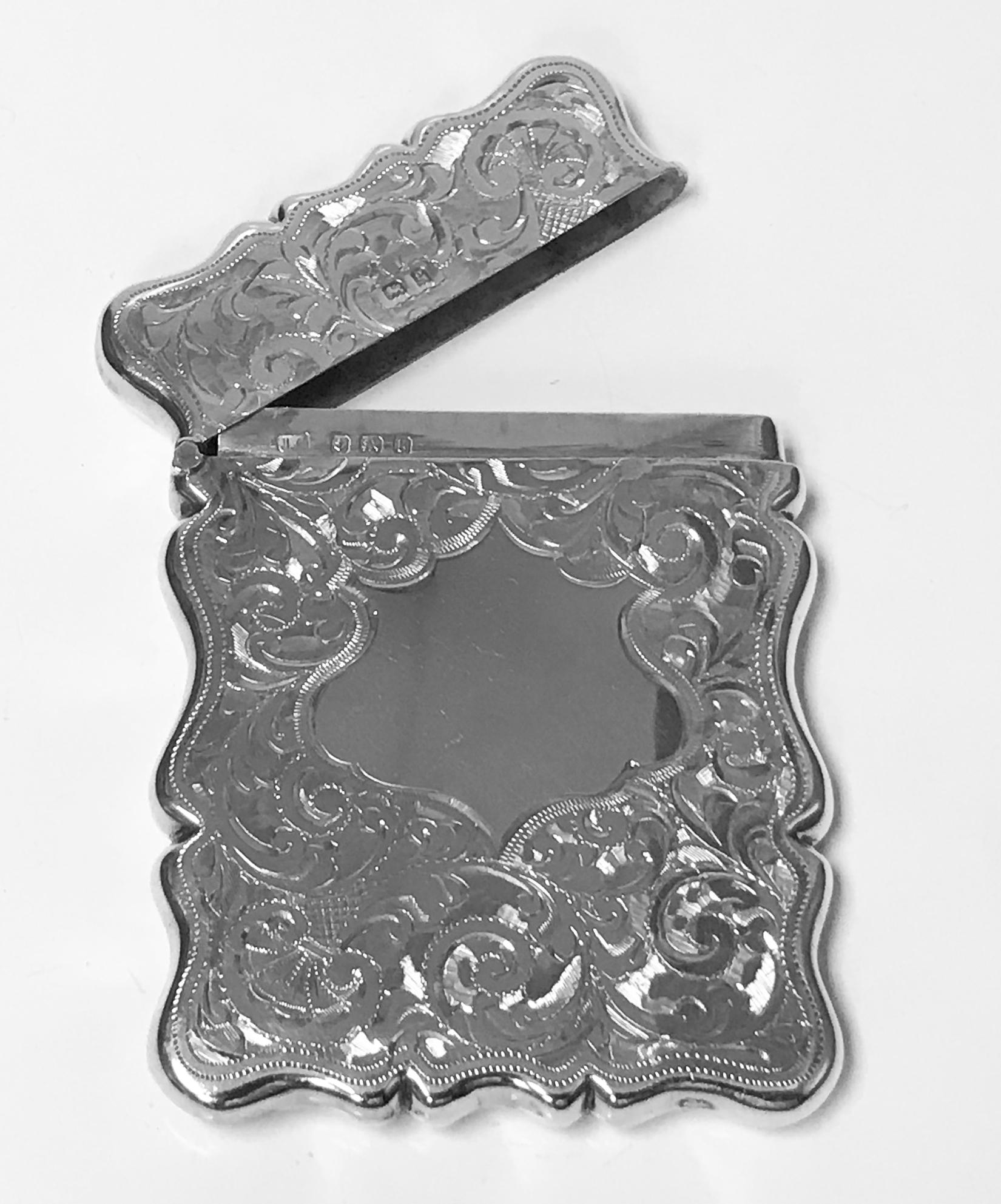 Other Antique Silver Card Case, Birmingham 1906, Joseph Gloster