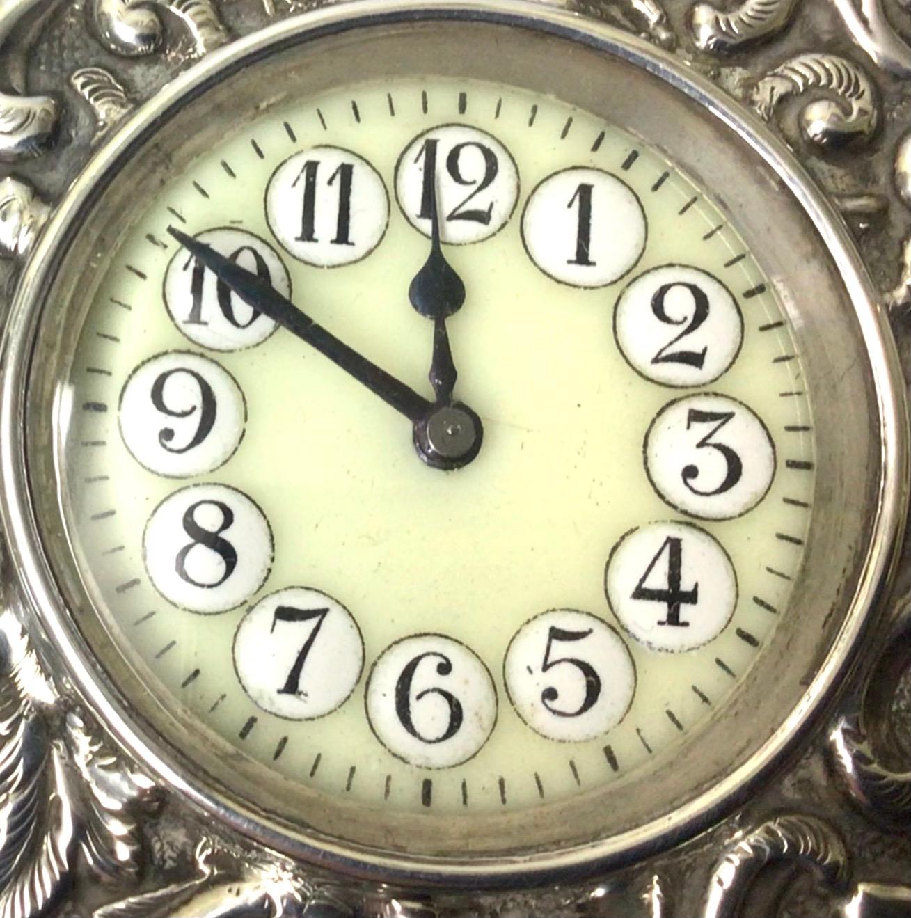 Antique Silver Carriage Clock 1