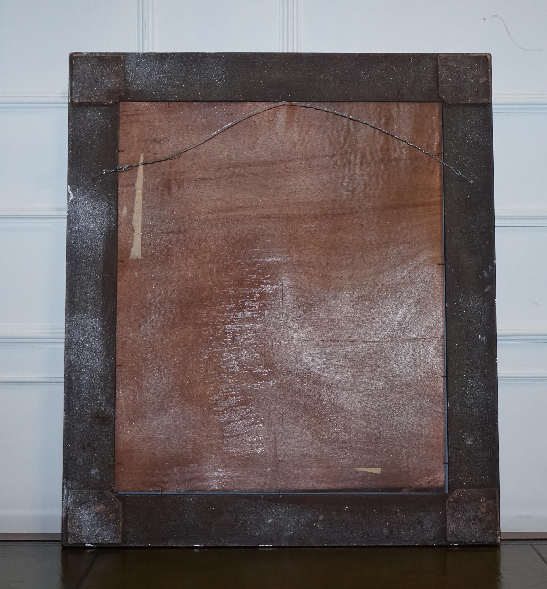 Bois de feuillus Antique Mirror RECTANGULAIRE EN ARGENT CARVELÉ en vente