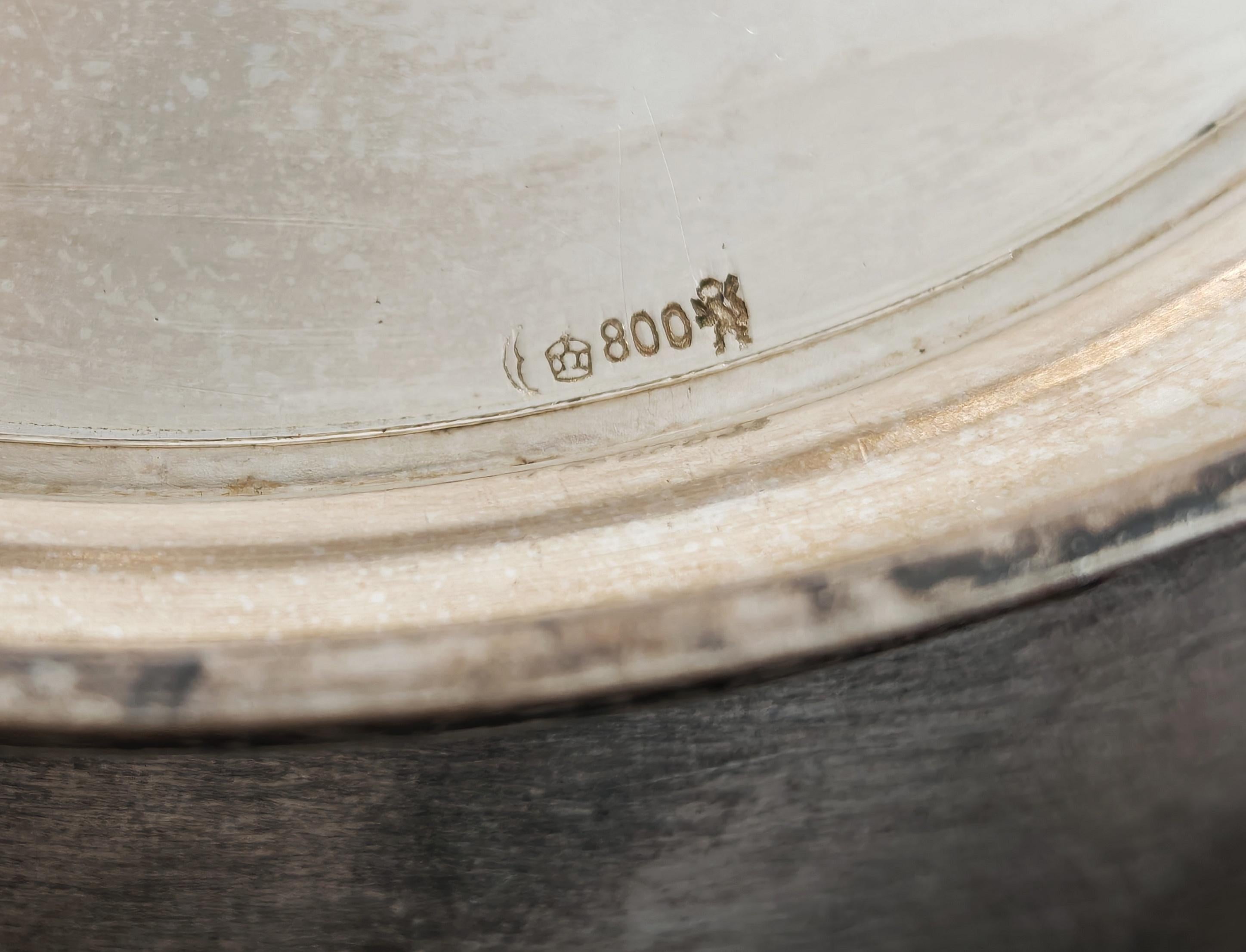 Antico Centeriece d'argento - Cestino con ciotola di cristallo, Germania, 1900 in vendita 3