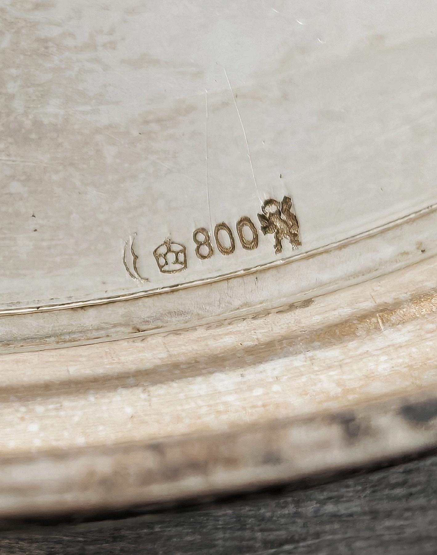 Antico Centeriece d'argento - Cestino con ciotola di cristallo, Germania, 1900 in vendita 4