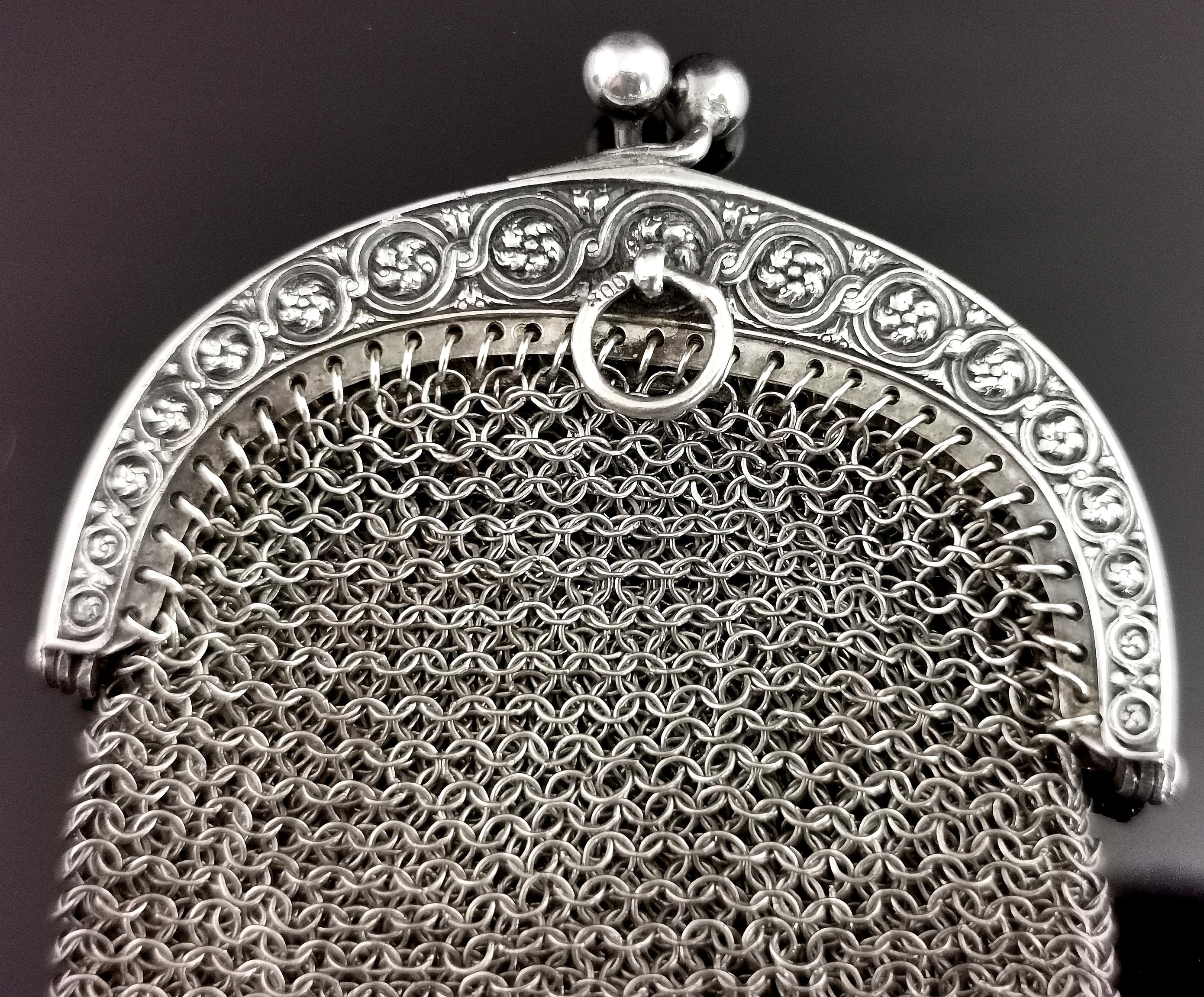 antique silver coin purse