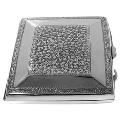 Antique Silver Cigarette Box Birmingham 1911