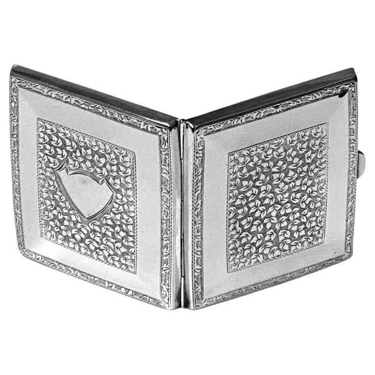 glass cigarette box Silver Overlay Glass Cigarette Box