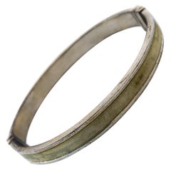 Bracelet manchette à fermoir en argent ancien