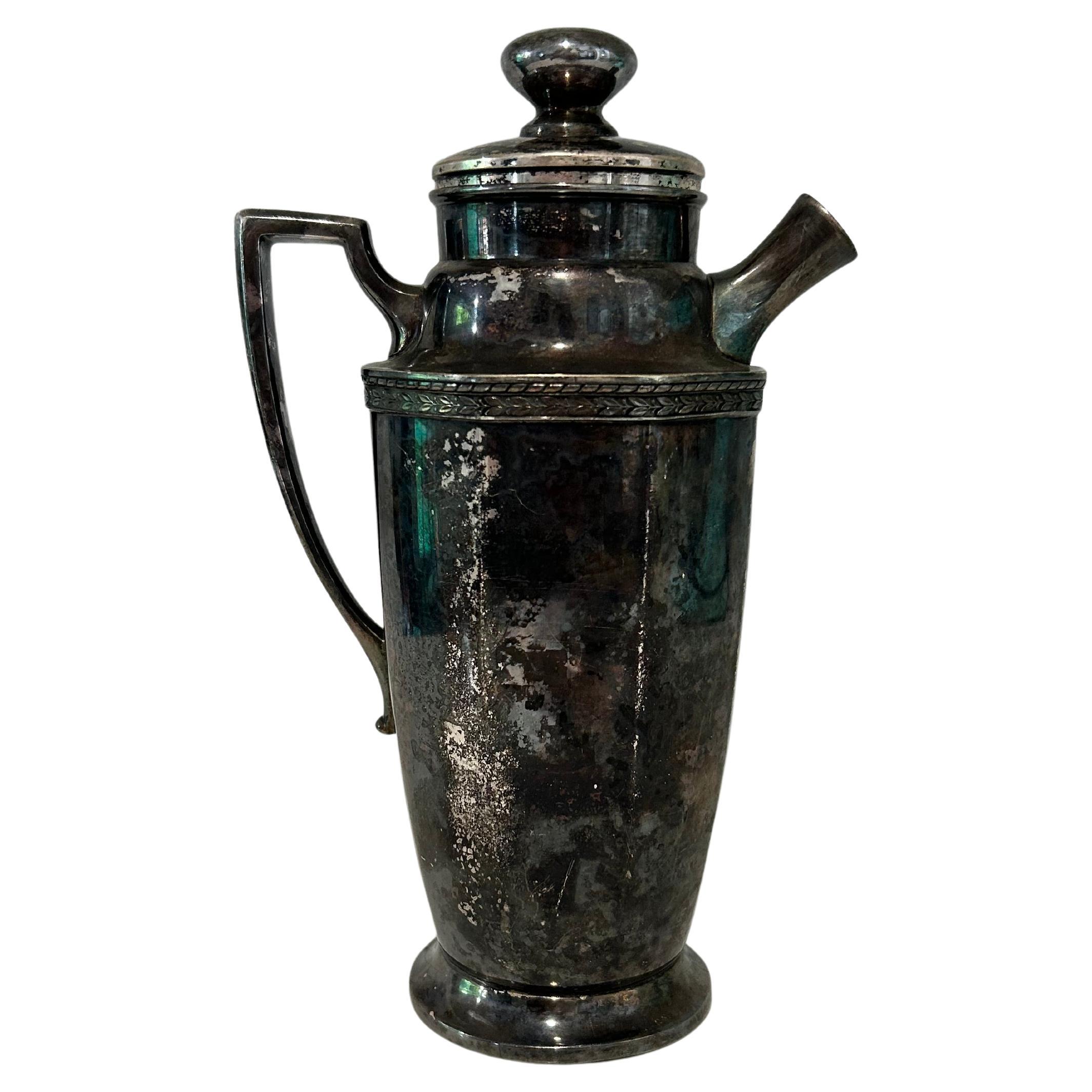 Antique Silver Cocktail Shaker by Homan Plate