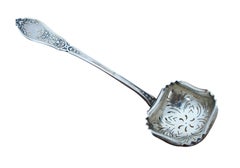 Antique Silver Coffee Tea Strainer Ladel Pea Bon Bon Serving Spoon 31g