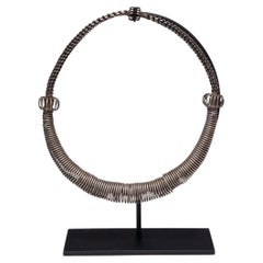 Antique Silver Coil Necklace, Miao Minority, Early 20th Century