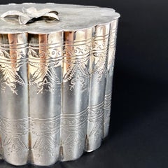 Antique Silver-Plated Container from the 1910s with Intricate Details