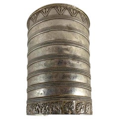 Antique Silver Cuff With Peacock Motif, Rajasthan, India