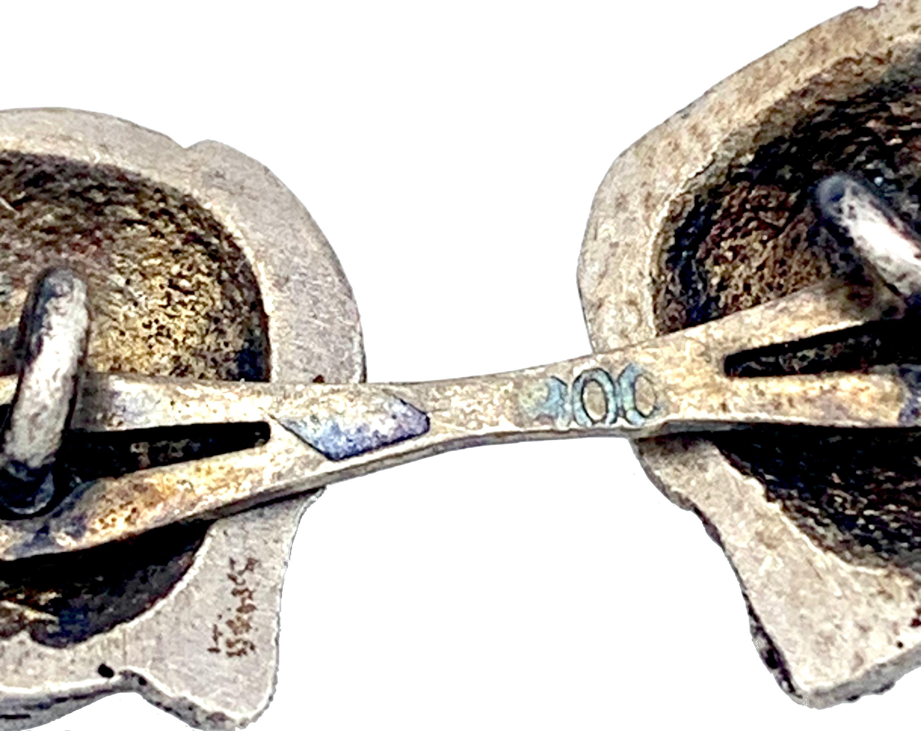 Antique Silver Cufflinks Greek Roman Theatre Masks In Good Condition For Sale In Munich, Bavaria