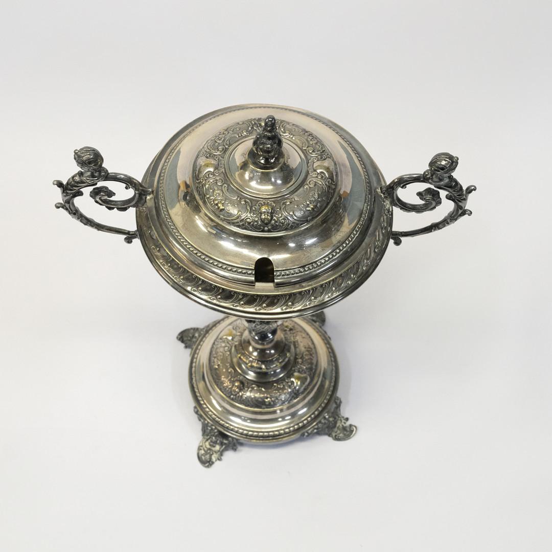 Taza de plata antigua y un par de candelabros Taza decorativa rococó europea Sueco en venta