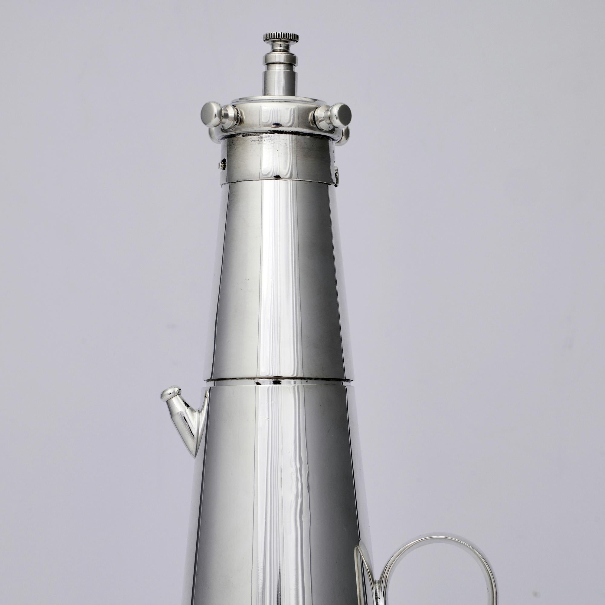 Thirst Extinguisher silver-plated cocktail shaker For Sale 7