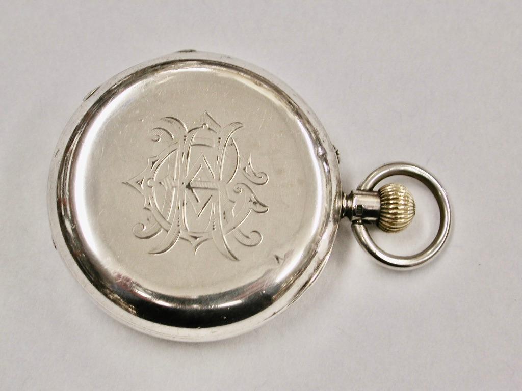 English Antique Silver Demi-Hunter Pocket Watch, Dated 1903, Birmigham Assay