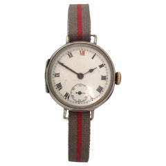 Antique Silver Dimier Freres & Cie 'DF&C' Trench Watch