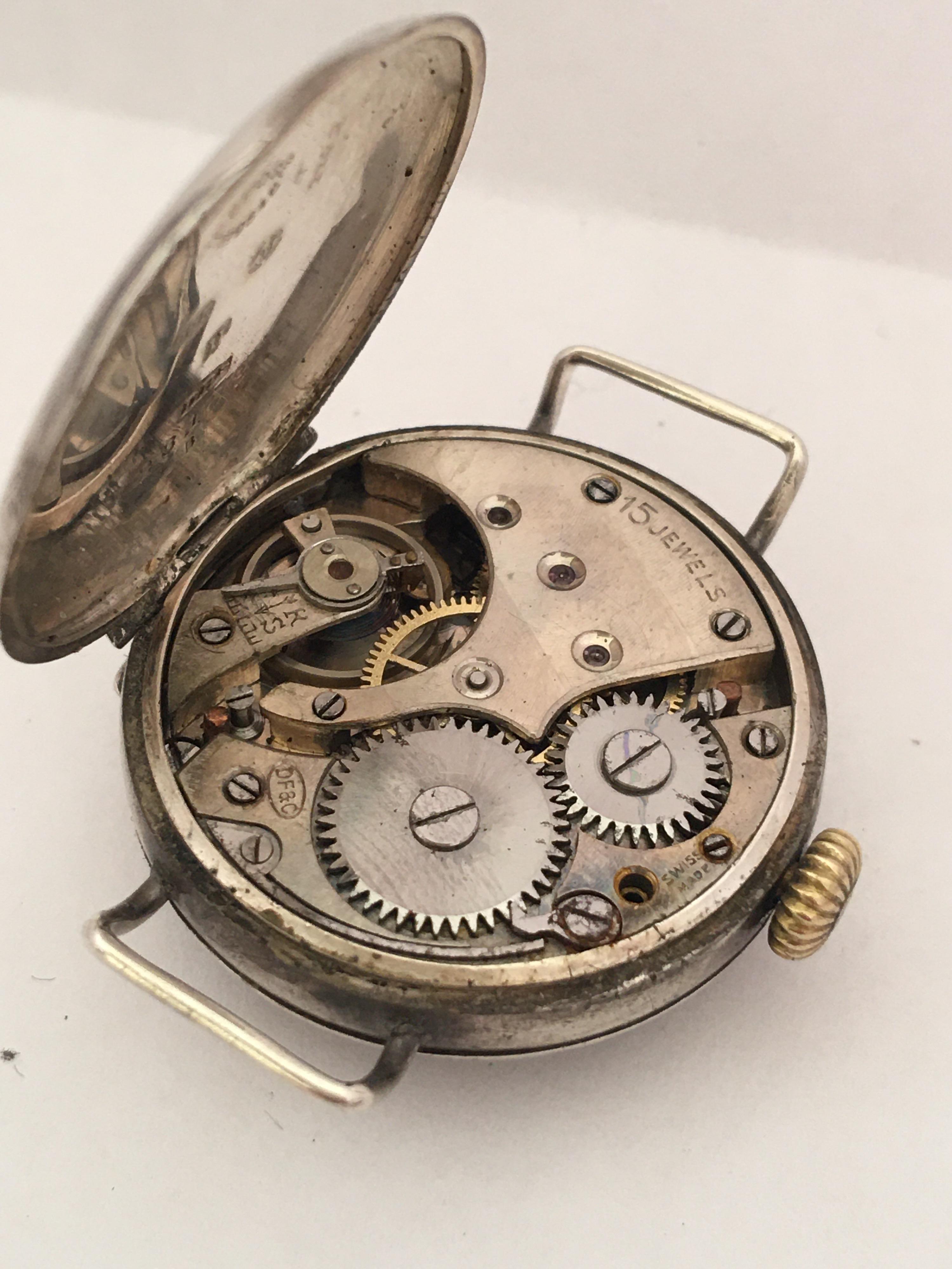 Antique Silver Dimier Freres and Cie ‘DF&C’ Trench Watch For Sale at ...