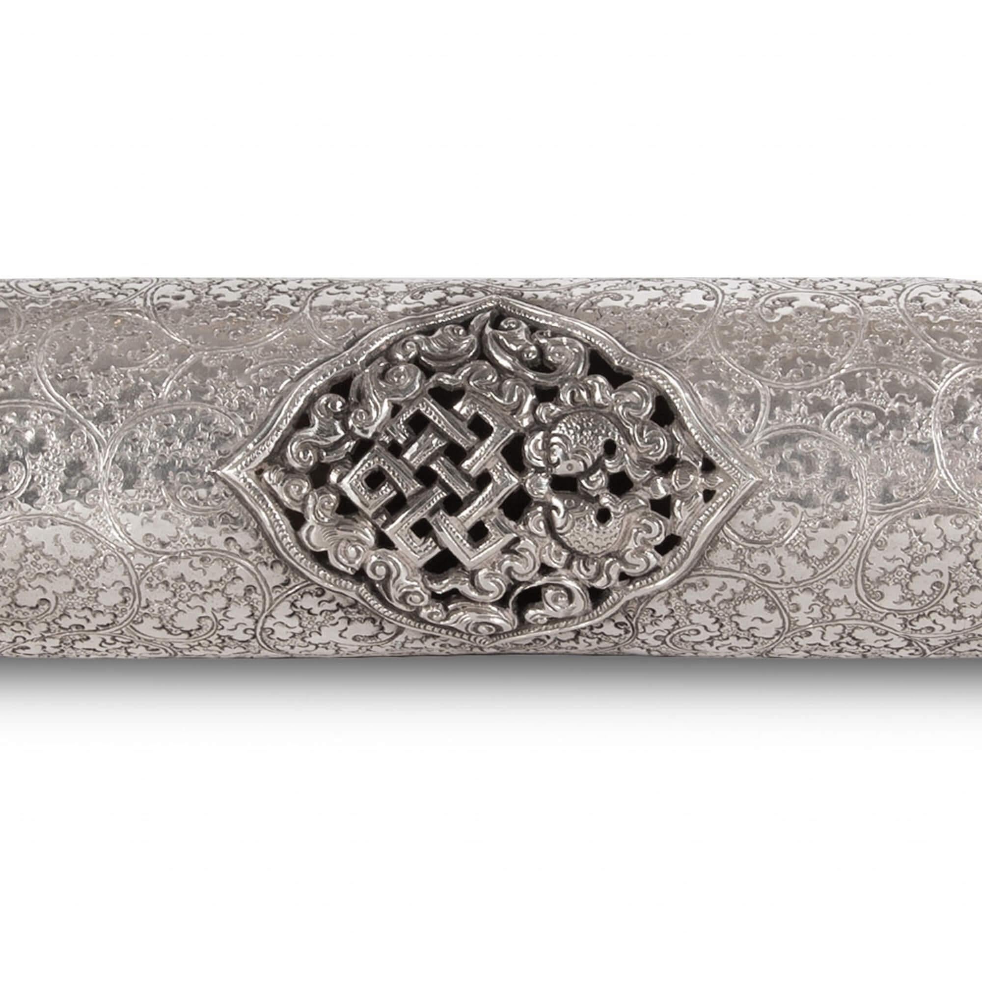Antiguo portadocumentos de plata de Birmania Birmano en venta
