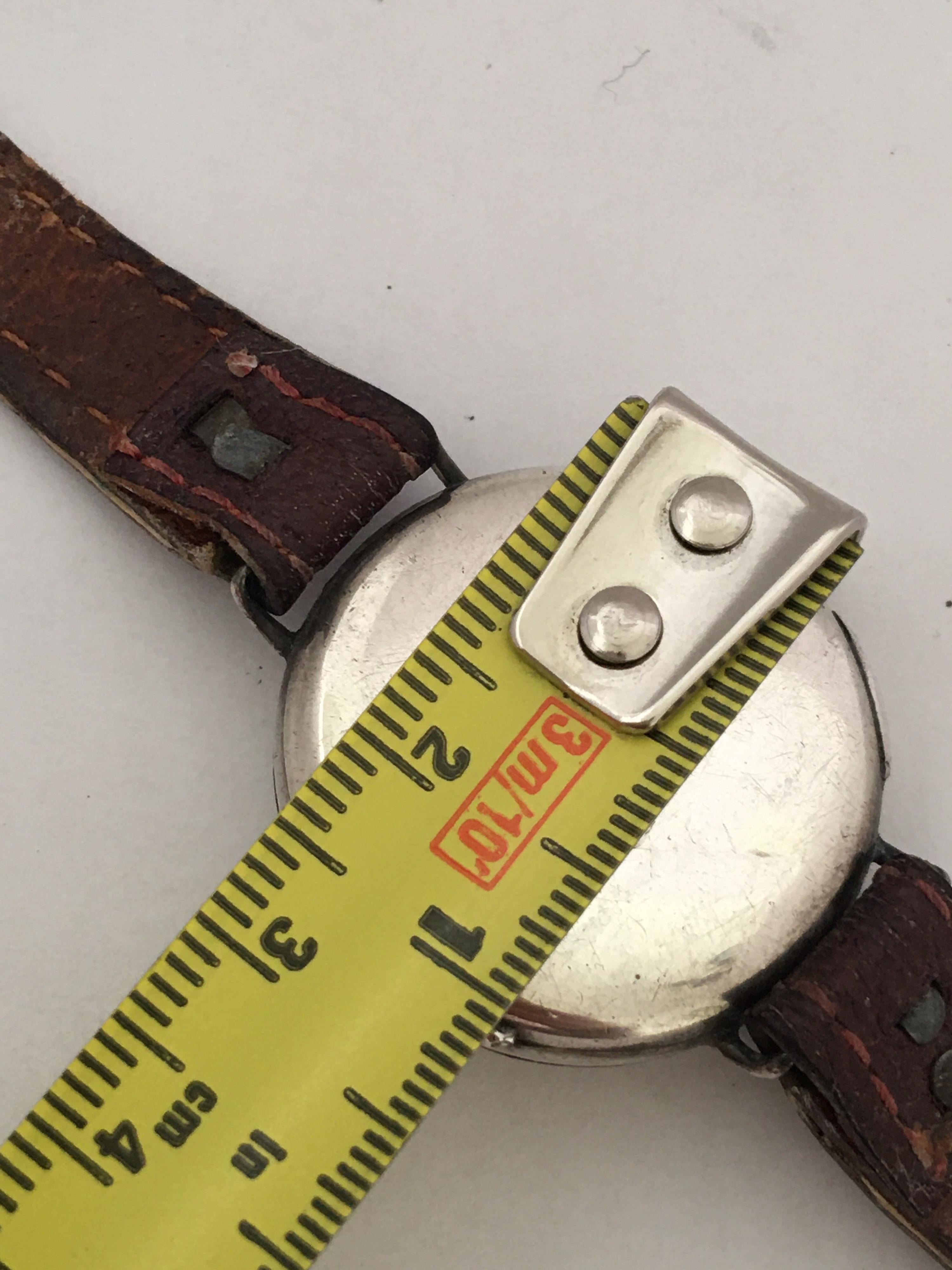 Antique Silver / Enamel Trench Watch For Sale 3