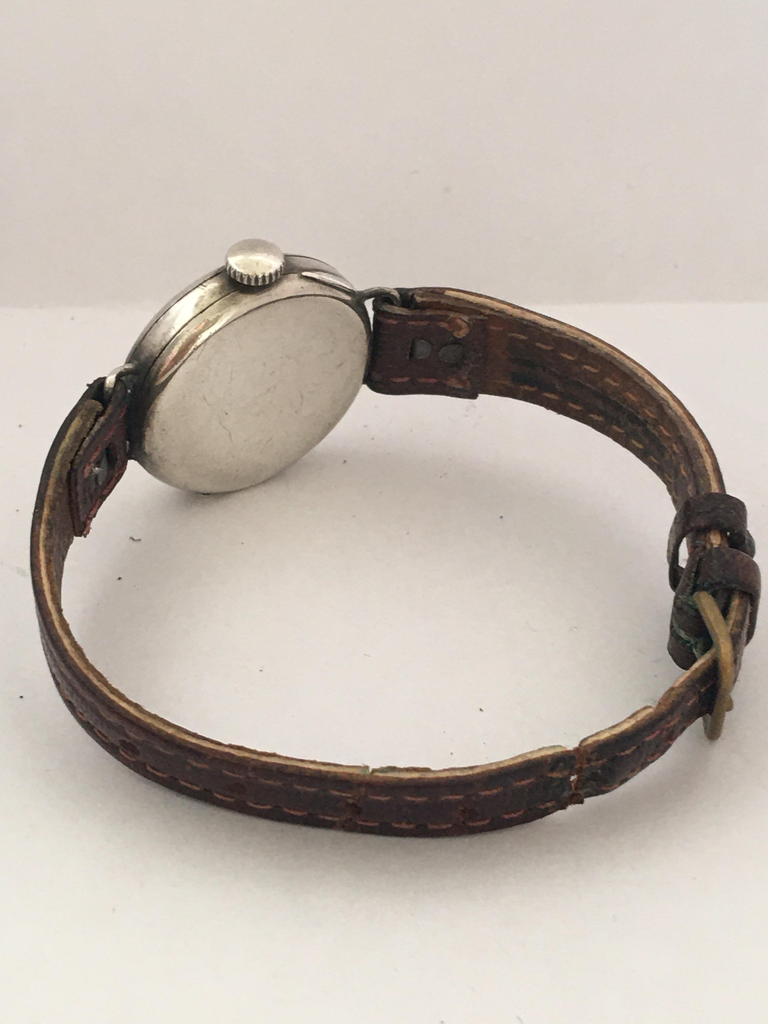 Antique Silver / Enamel Trench Watch In Good Condition For Sale In Carlisle, GB