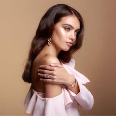 Antique Silver Engagement Ring. Diamond Navette Ring Silver 14k Yellow Gold