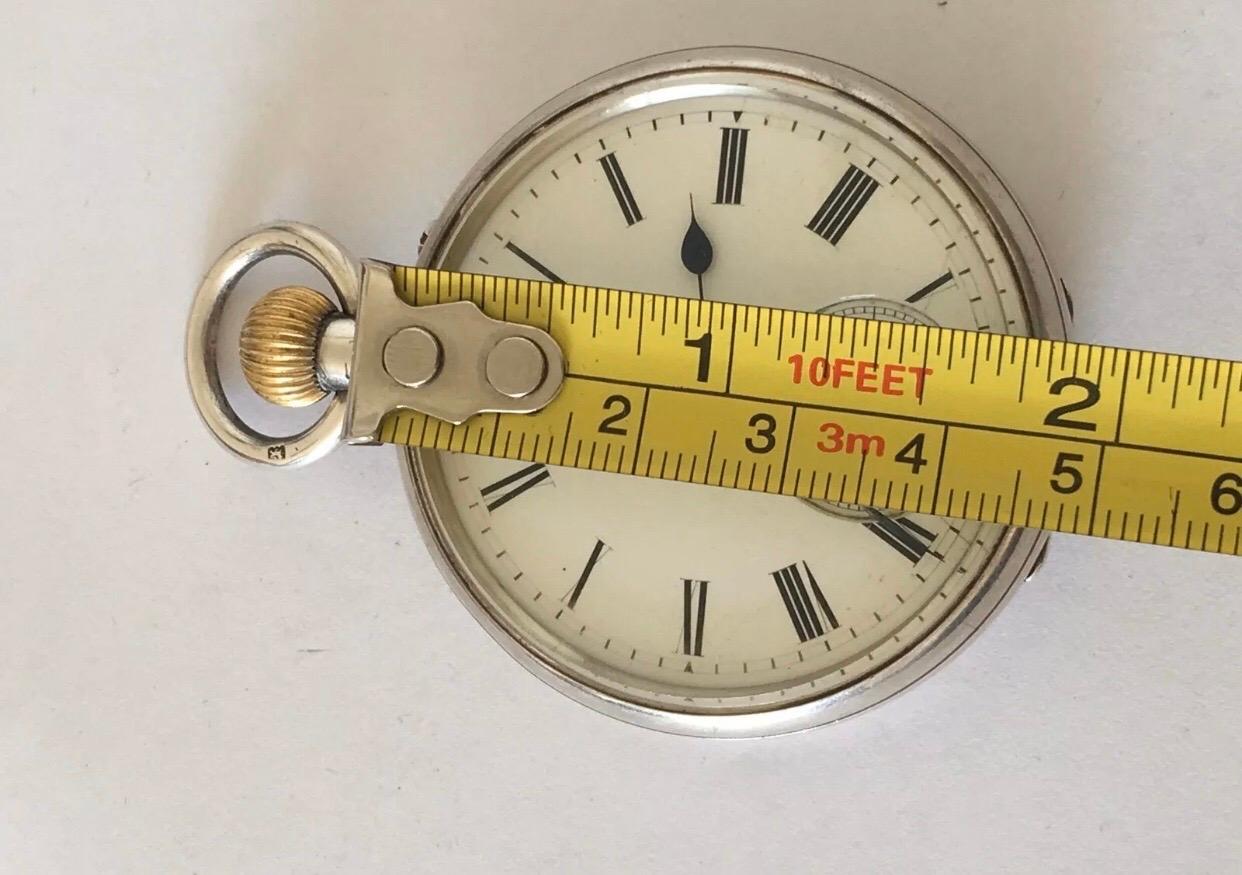 Antike Silberne Taschenuhr mit gedrechseltem Gehäuse Mappin & Webb, London im Angebot 8