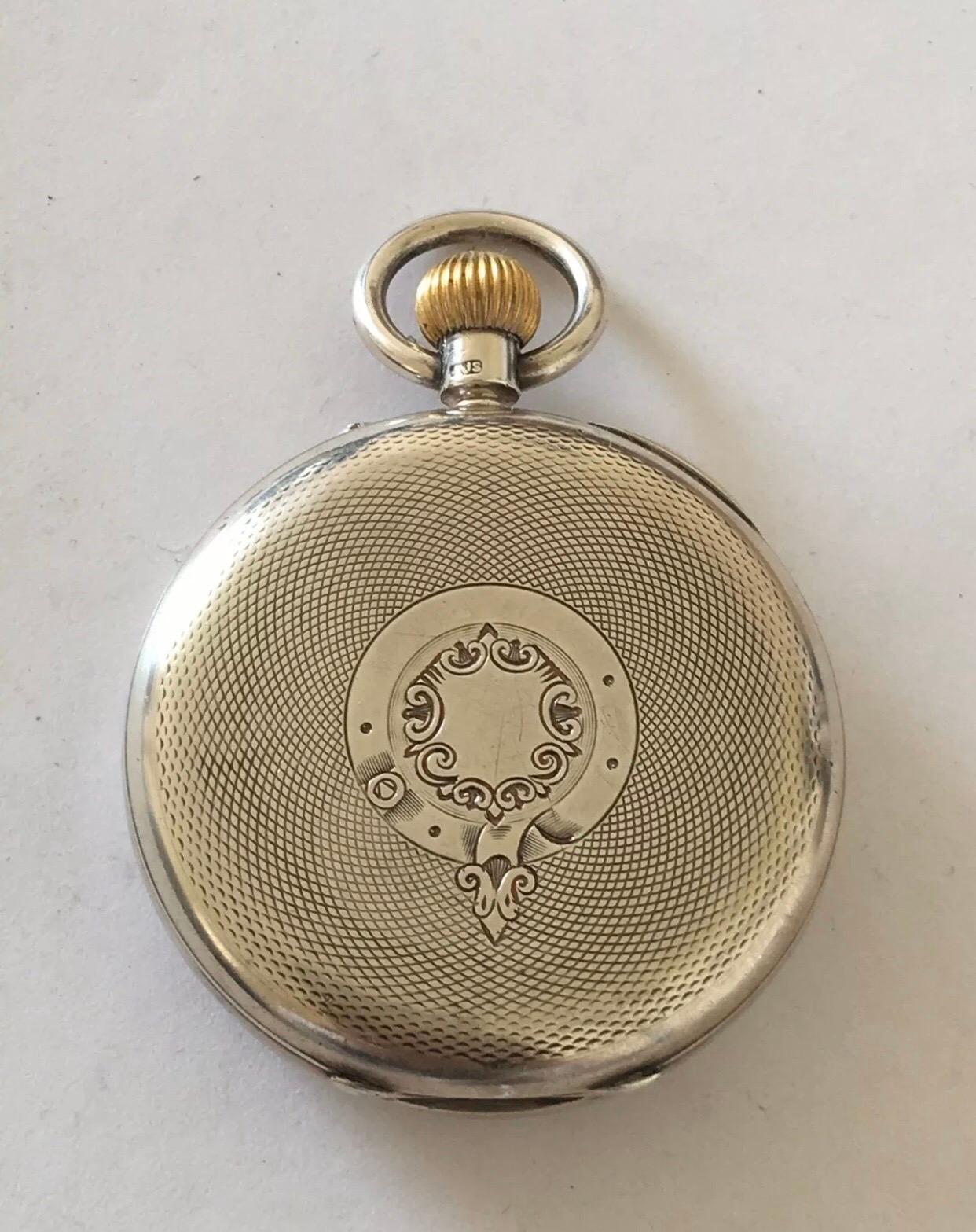 
Mappin & Webb Silver Pocket Watch.

This Exceptional quality antique pocket watch is working and is running well. Visible tiny cracks on the enamel dial as shown. 
Please study the images carefully as form part of the description 