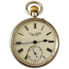 Antique Silver Engine Turned Case Mappin & Webb, London Pocket Watch