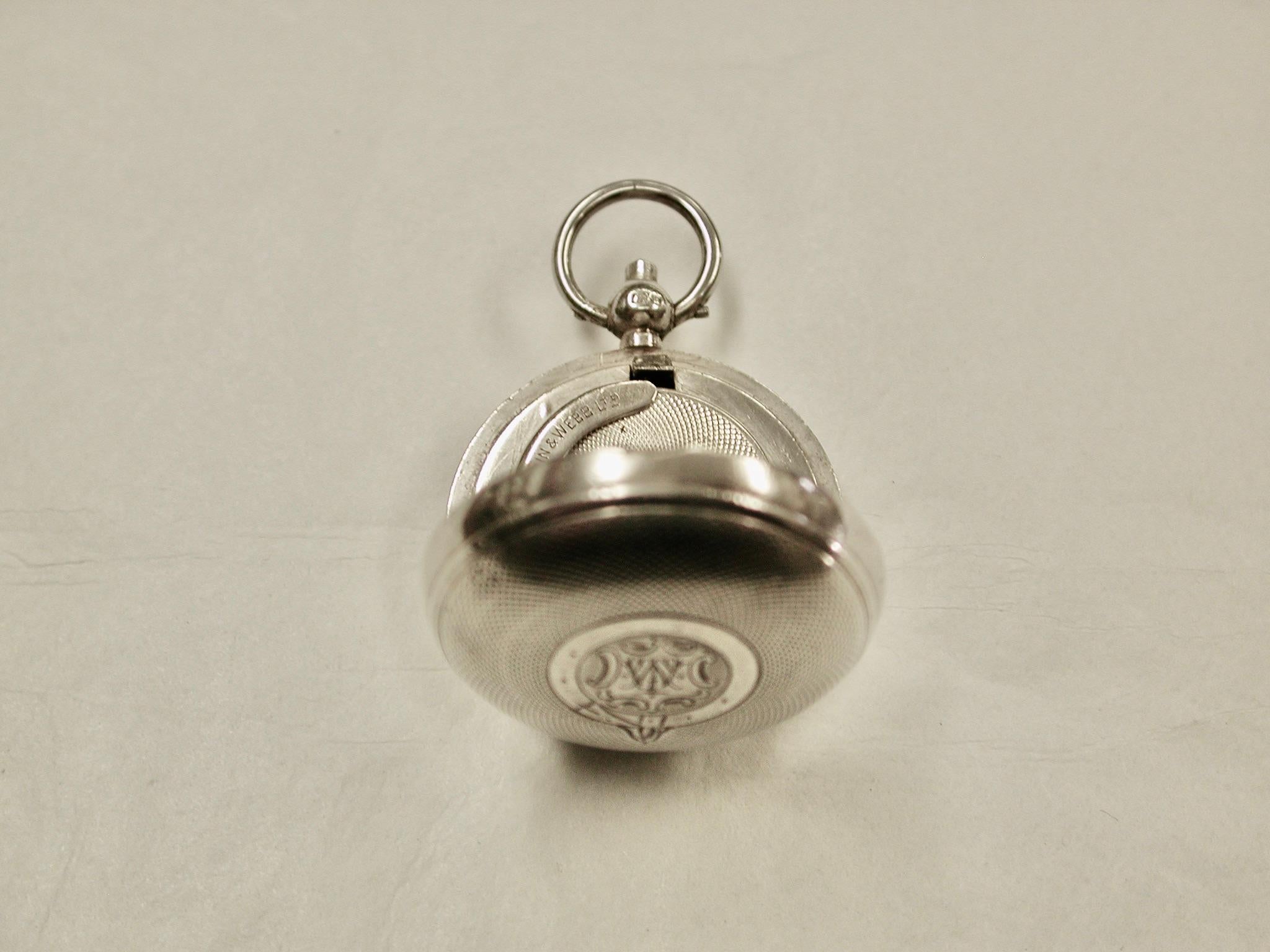 Antico astuccio per sovrani in argento tornito da A L Dennison Birmingham 1907 In condizioni buone in vendita a London, GB