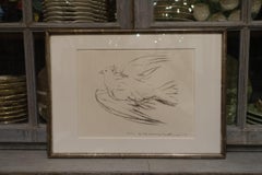 Antique Silver Framed Vintage Picasso Lithograph