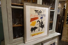 Antique Silver Framed Vintage Picasso Poster