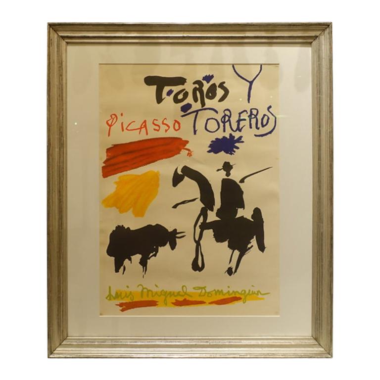 Antique Silver Framed Vintage Picasso Poster at 1stDibs framed