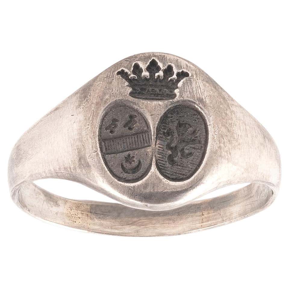 Renaissance Silver Signet Ring at 1stDibs