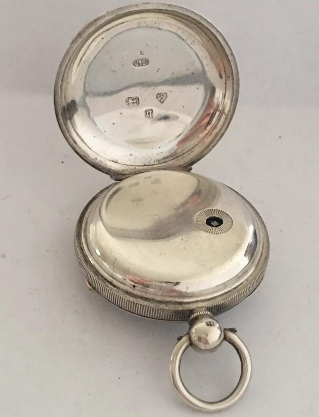 Antique Silver Fusee Pocket Watch Signed James Wood, Neston For Sale 3