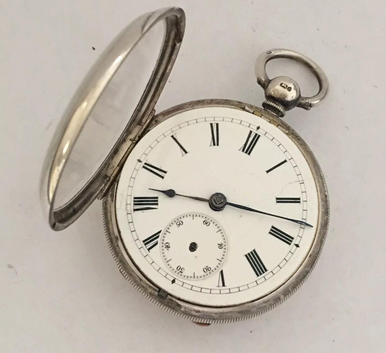 Antique Silver Fusee Pocket Watch Signed James Wood, Neston In Fair Condition For Sale In Carlisle, GB